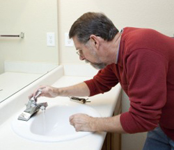 installing a new faucet on a plumbing in Ellicott City job