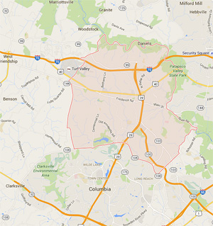 our service area extends beyond Ellicott City